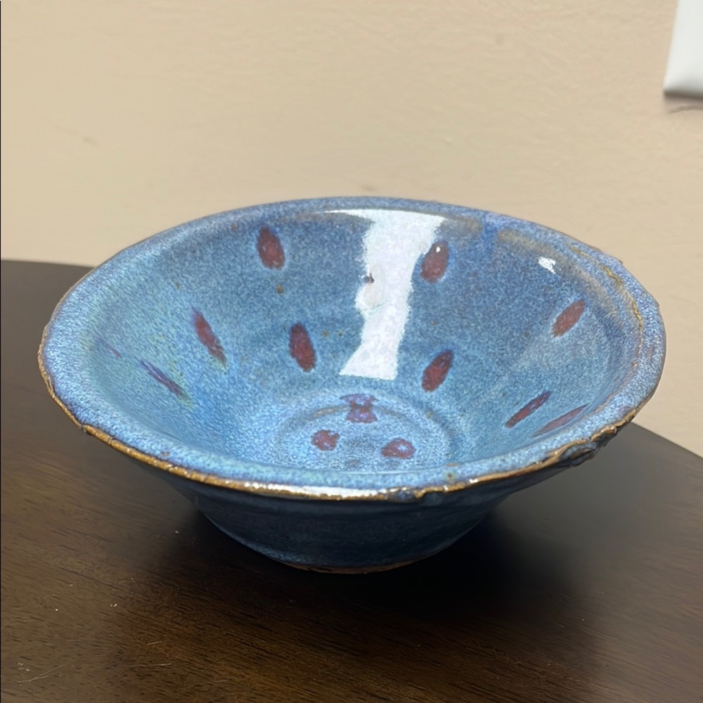 Rustic glazed ceramic bowl